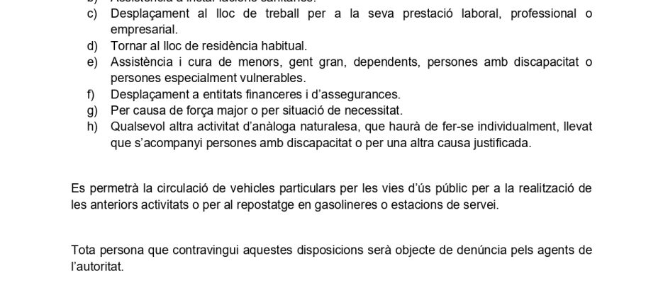 IMPORTANT: BAN DE L'ALCALDIA